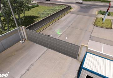 Animated gates in companiesверсия 1.6 для American Truck Simulator (v1.53)