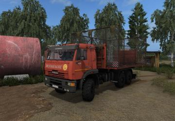 Kamaз-65225 6х6 Стоговозверсия 2.1 для Farming Simulator 2017 (v1.5.3)