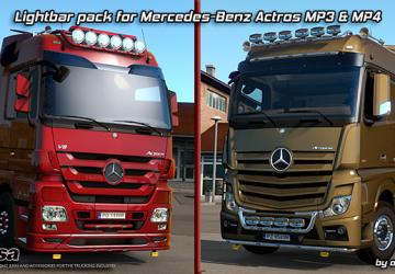Kelsa Lightbars for MB Actros MP3 & MP4версия 1.4.6 для Euro Truck Simulator 2 (v1.51.x, - 1.56.x)