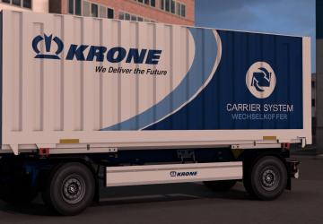 Krone Profi Box Carrier Packверсия 1.6.5.1 для Euro Truck Simulator 2 (v1.56.x)