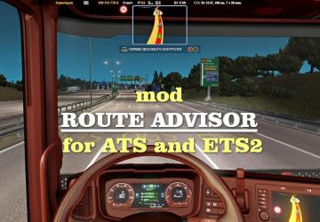Route Advisorверсия 1.7 для Euro Truck Simulator 2 (v1.56.x)
