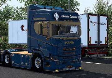 Scania R580 Harsha Customsверсия 5.0 для Euro Truck Simulator 2 (v1.56.x)