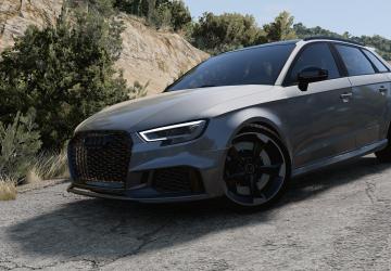 Audi S3/RS3 Sportback (2015-2018)версия 1.0 для BeamNG.drive (v0.35.x)