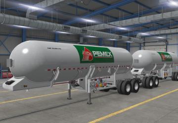 SCS Double Trailer Gas Tankersверсия 1.0 для American Truck Simulator (v1.49.x, 1.50.x)