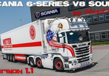 Scania 6-series DC16 V8 soundверсия 1.6 для Euro Truck Simulator 2 (v1.55.x)