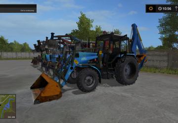 МТЗ и ЮМЗ пак грейферов и экскаваторовверсия 1.0 для Farming Simulator 2017 (vFS17)