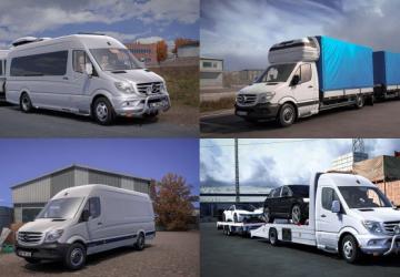 Mercedes Sprinter Megamodверсия 2.1 для Euro Truck Simulator 2 (v1.51.x, - 1.55.x)