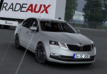 Skoda Octavia 2018версия 1.3.2 для American Truck Simulator (v1.49.x)