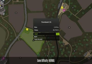 Farmland Cost By Difficultyверсия 1.0.0.0 для Farming Simulator 2025