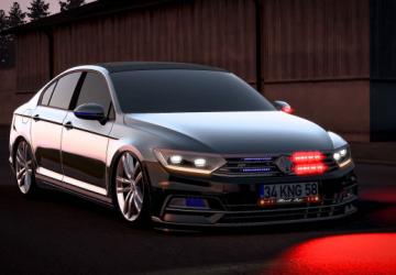 Volkswagen Passat B8 2017версия 1.5 для Euro Truck Simulator 2 (v1.54.x, 1.55.x)