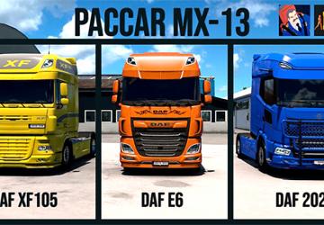 Daf XF E6 Paccar MX 13 engine soundверсия 3.6 для Euro Truck Simulator 2 (v1.51.x, - 1.55.x)