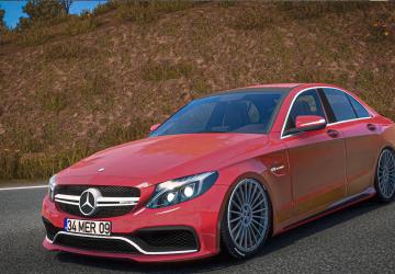Mercedes Benz AMG C63 S 2017версия 1.6 для Euro Truck Simulator 2 (v1.54.x, 1.55.x)