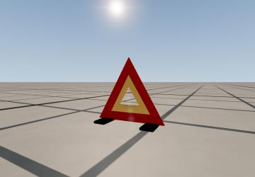 Warning Triangle by Ngm, REMAKEверсия 1.1REM для BeamNG.drive (v0.34.X)