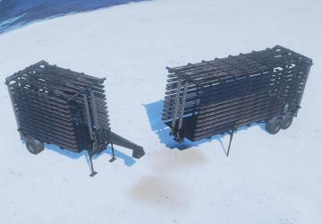 Rugged Double-Decker Cage Trailer/Trailers + Pupv1.0 для SnowRunner (v18.0)