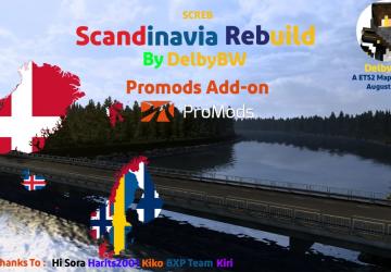 Scandinavia Rebuild - Promods Add-onверсия 1.5.1 для Euro Truck Simulator 2 (v1.55.x)