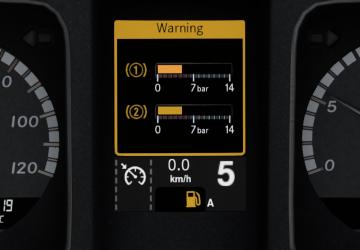 Realistic Dashboard Computer Mercedes Actros MP4v1.4 для Euro Truck Simulator 2 (v1.55.x)