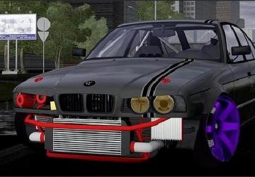 BMW E34 Дрифт-корчверсия 08.06.20 для City Car Driving (v1.5.9, 1.5.9.2)
