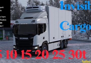 Невидимые грузы для тандем грузовиков и фургоновv1.1 для Euro Truck Simulator 2 (v1.55.x)