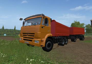 Камаз 65115 и прицеп 93043версия 1.1.0.1 для Farming Simulator 2017 (v1.5.3.1)
