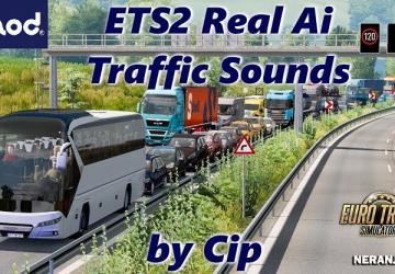 Real AI Traffic Engine Soundsверсия 1.55 для Euro Truck Simulator 2 (v1.55.x)