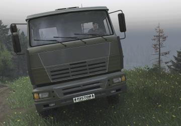 Текстура КамАЗ-6520/6522 зеленая з табличкой пустойv1 для SpinTires (v03.03.16)
