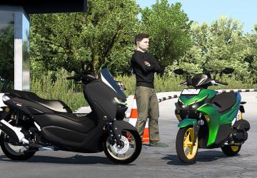 Yamaha Nmax и Aeroxверсия 1.0 для Euro Truck Simulator 2 (v1.47.x, - 1.55.x)