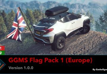 GGMS Flag Pack 01 (Europe)версия 1.1.0 для SnowRunner (v17.3)