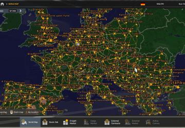 World Map Backgroundверсия 2.0 для Euro Truck Simulator 2 (v1.54.x)