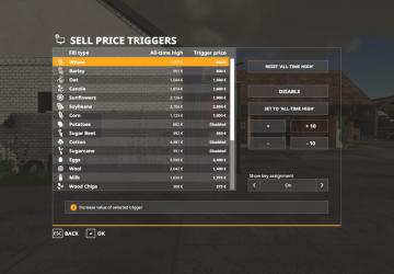 Sell Price Triggerверсия 1.0.1.1 для Farming Simulator 2019