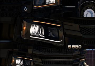 Custom Smoked Headlamps for SCS Scania R&S 2016v1.0 для Euro Truck Simulator 2 (v1.54.x)
