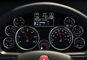 Kenworth W990 Improved Dashboardверсия 1.1 для American Truck Simulator (v1.46.x)