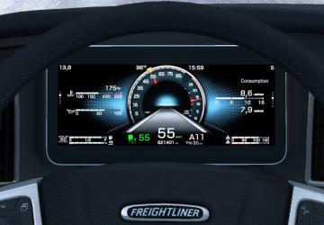 Freightliner Cascadia 2019 Improved Dashboardv3.2 для American Truck Simulator (v1.46.x)