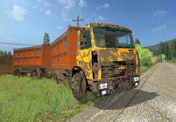 МАЗ 5551 + Прицеп МАЗ 8561версия 3.0 для Farming Simulator 2017 (v(v1.5.3.1))