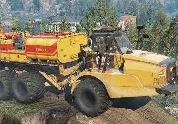 CAT 745C «Wendigo»версия 2.0 для SnowRunner (v17.3)