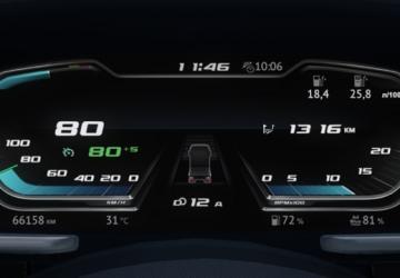 DAF 2021 Improved Dashboardверсия 1.4 для Euro Truck Simulator 2 (v1.51.x, - 1.54.x)