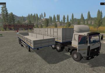 Пак Маз 6422 и прицепы МАЗ 938662версия 1.2 для Farming Simulator 2017 (v1.5.3.1)