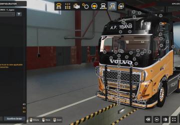 Volvo FH 2023 Megamod + Trailerверсия 1.0 для Euro Truck Simulator 2 (v1.54.x)
