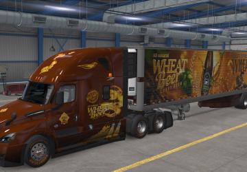 Combo Skin «Wheat» для Freightliner Cascadia и прицепа SCSv1.0 для American Truck Simulator (v1.45 - 1.46)