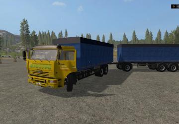 Камаз 65117V + Nefaz 8332Z3версия 1.0.0.0 для Farming Simulator 2017 (v1.5.3.1)