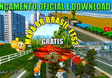 New Mapa BR Brasilверсия 5.4 для Euro Truck Simulator 2 (v1.54.x)