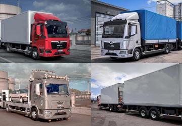 Man TGL 2022 Megamod+Trailerверсия 2.5 для Euro Truck Simulator 2 (v1.54.x)