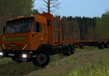 КамАЗ лесовозверсия 1.0.0.0 для Farming Simulator 2017 (v1.5.x)