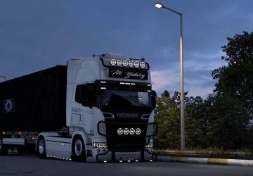 Scania D. Frimis Team Open Pipe V8версия 2.1 для Euro Truck Simulator 2 (v1.54.x)