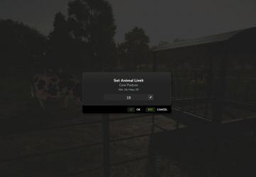 Control animal pen capacityверсия BETA для Farming Simulator 2025