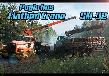 Poghrims Flatbed Crane SM-32версия 1.0.0 для SnowRunner (v17.0)