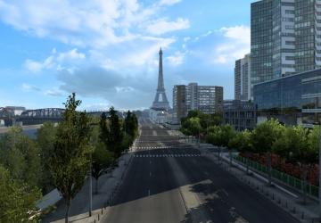 Paris Map 1:1версия 1.2.3.54 для Euro Truck Simulator 2 (v1.54.x)