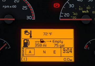 Realistic Volvo VNL Dashboard Computerверсия 1.4 для American Truck Simulator (v1.45.x)