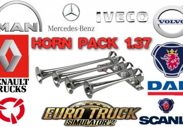 Horn Packверсия 1.6 для Euro Truck Simulator 2 (v1.54.x)