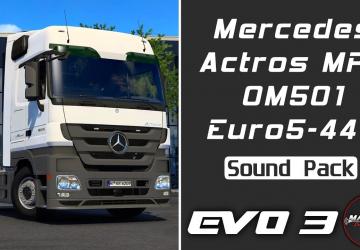 Mercedes Actros OM501 Sound modверсия 1.2 для Euro Truck Simulator 2 (v1.54.x)
