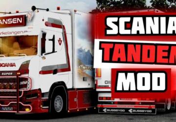 Scania S580 Tandem Hansenверсия 1.5 для Euro Truck Simulator 2 (v1.54.x)